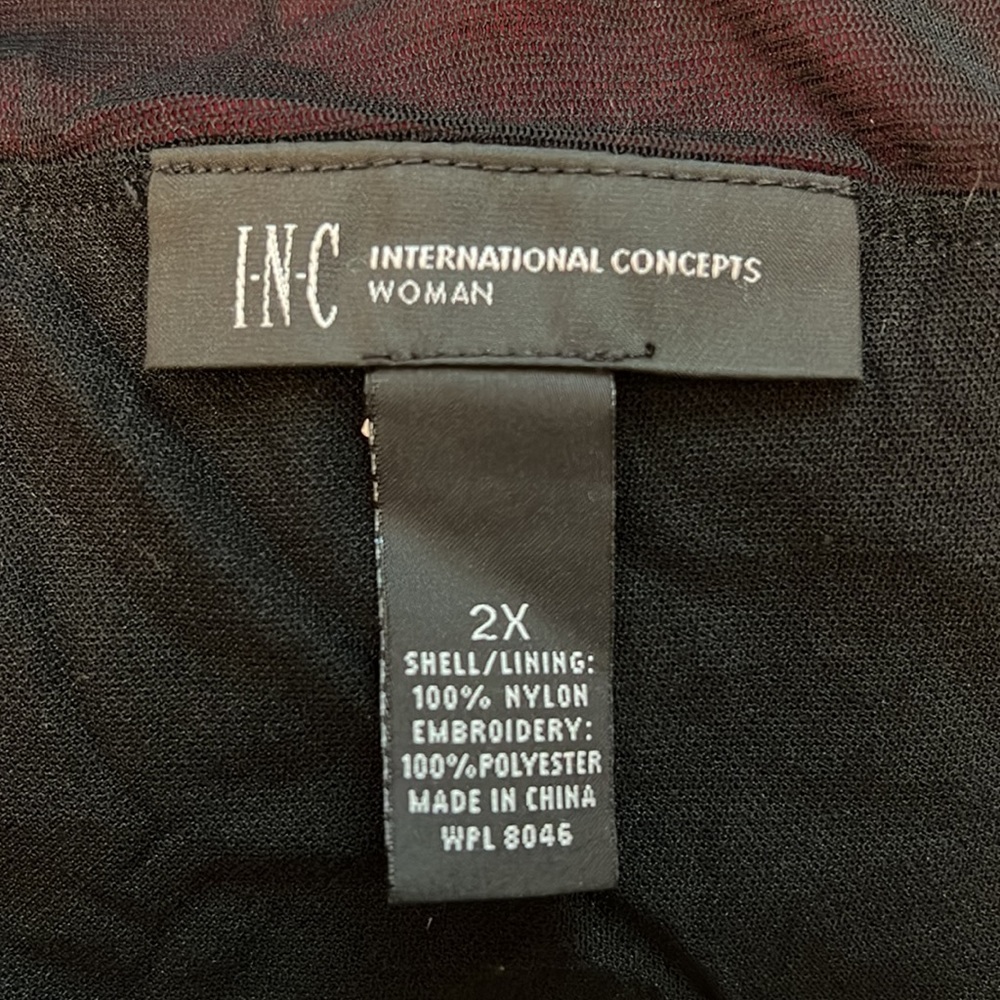 INC embroidered sheer ladies top - Picture 4 of 4